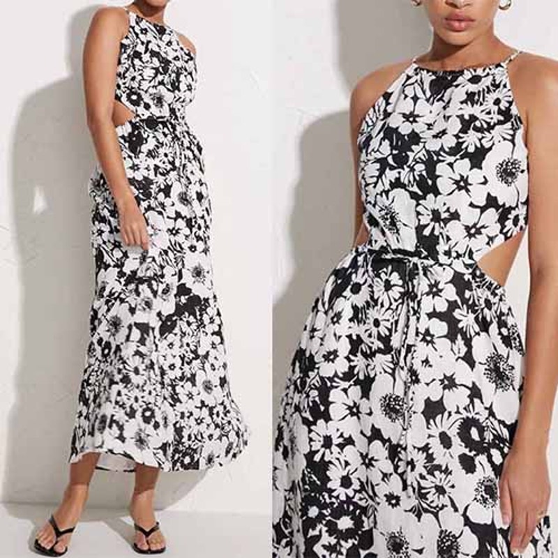 Nwt Faithfull The Brand La Piedra Cutout Maxi Dress Women's White Size: 2